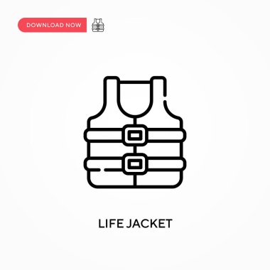 Can yeleği basit vektör simgesi. Web sitesi veya mobil uygulama için modern, basit düz vektör çizimi