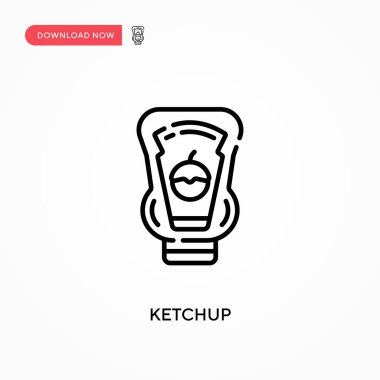 Ketçap Basit vektör simgesi. Web sitesi veya mobil uygulama için modern, basit düz vektör çizimi