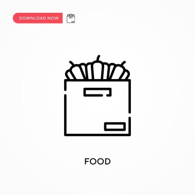 Besin basit vektör simgesi. Web sitesi veya mobil uygulama için modern, basit düz vektör çizimi