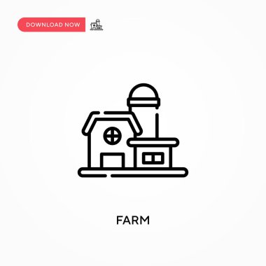 Farm Simple vektör simgesi. Web sitesi veya mobil uygulama için modern, basit düz vektör çizimi