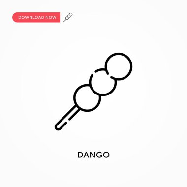Dango Basit vektör simgesi. Web sitesi veya mobil uygulama için modern, basit düz vektör çizimi