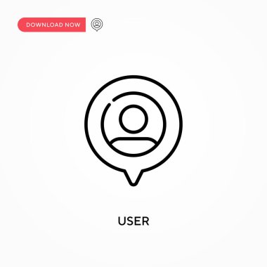 Kullanıcı Basit vektör simgesi. Web sitesi veya mobil uygulama için modern, basit düz vektör çizimi