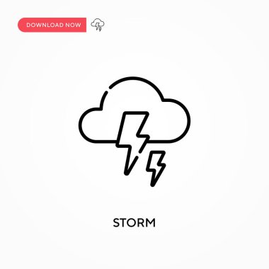 Storm Simple vektör simgesi. Web sitesi veya mobil uygulama için modern, basit düz vektör çizimi