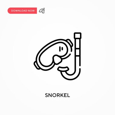 Şnorkel Basit vektör simgesi. Web sitesi veya mobil uygulama için modern, basit düz vektör çizimi