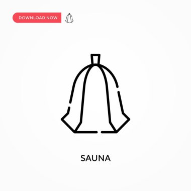 Sauna Basit vektör simgesi. Web sitesi veya mobil uygulama için modern, basit düz vektör çizimi