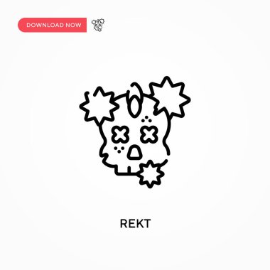 Rekt Basit vektör simgesi. Web sitesi veya mobil uygulama için modern, basit düz vektör çizimi