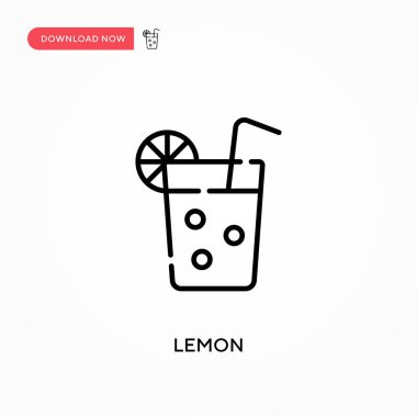 Lemon Simple vektör simgesi. Web sitesi veya mobil uygulama için modern, basit düz vektör çizimi
