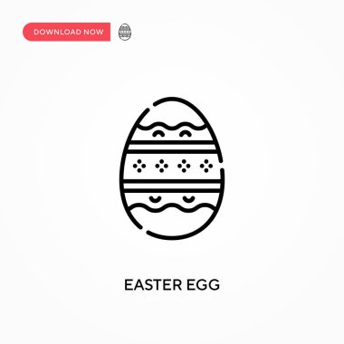 Paskalya yumurtası basit vektör ikonu. Web sitesi veya mobil uygulama için modern, basit düz vektör çizimi