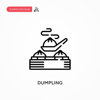 Hamur köftesi basit vektör simgesi. Web sitesi veya mobil uygulama için modern, basit düz vektör çizimi