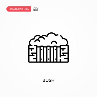 Bush basit vektör simgesi. Web sitesi veya mobil uygulama için modern, basit düz vektör çizimi