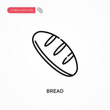 Ekmek Basit vektör simgesi. Web sitesi veya mobil uygulama için modern, basit düz vektör çizimi