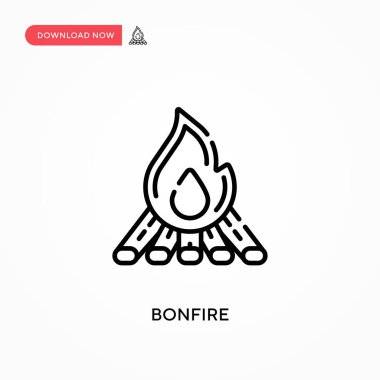 Şenlik ateşi basit vektör simgesi. Web sitesi veya mobil uygulama için modern, basit düz vektör çizimi
