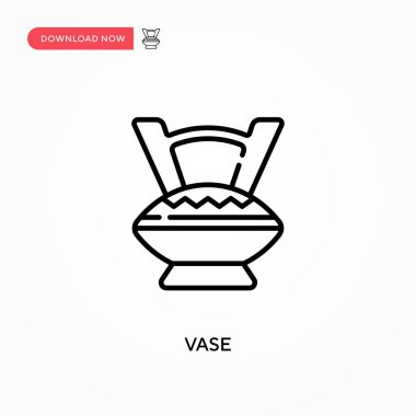 Vazo basit vektör simgesi. Web sitesi veya mobil uygulama için modern, basit düz vektör çizimi