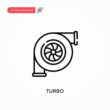 Turbo Basit vektör simgesi. Web sitesi veya mobil uygulama için modern, basit düz vektör çizimi
