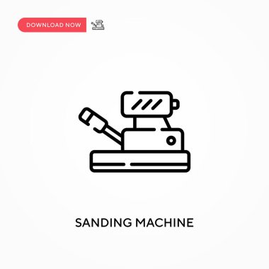 Kum makinesi basit vektör simgesi. Web sitesi veya mobil uygulama için modern, basit düz vektör çizimi