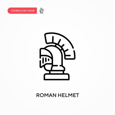 Roma miğferi, basit vektör simgesi. Web sitesi veya mobil uygulama için modern, basit düz vektör çizimi