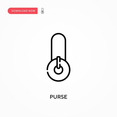 Cüzdan Basit vektör simgesi. Web sitesi veya mobil uygulama için modern, basit düz vektör çizimi