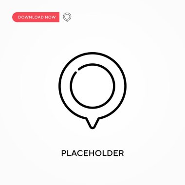 Yer Tutucu Basit vektör simgesi. Web sitesi veya mobil uygulama için modern, basit düz vektör çizimi
