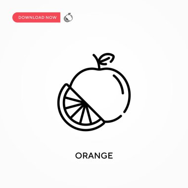 Turuncu Basit vektör simgesi. Web sitesi veya mobil uygulama için modern, basit düz vektör çizimi