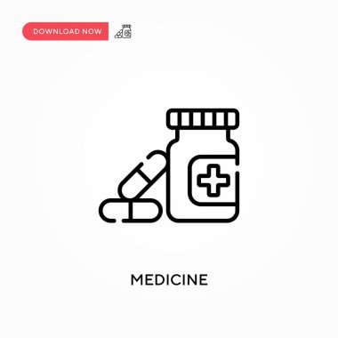 Medicine Simple vektör simgesi. Web sitesi veya mobil uygulama için modern, basit düz vektör çizimi