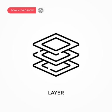 Katman Basit vektör simgesi. Web sitesi veya mobil uygulama için modern, basit düz vektör çizimi
