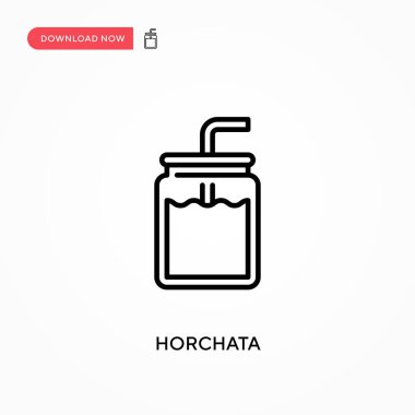 Horchata Basit vektör simgesi. Web sitesi veya mobil uygulama için modern, basit düz vektör çizimi
