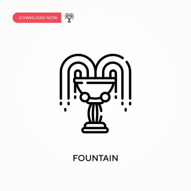 Fountain Basit vektör simgesi. Web sitesi veya mobil uygulama için modern, basit düz vektör çizimi