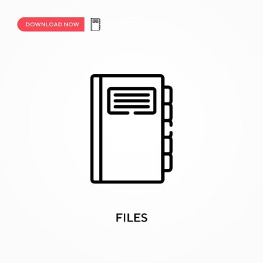 Dosyalar basit vektör simgesi. Web sitesi veya mobil uygulama için modern, basit düz vektör çizimi
