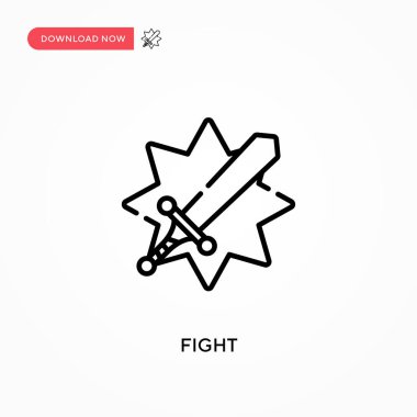 Basit vektör simgesiyle savaşın. Web sitesi veya mobil uygulama için modern, basit düz vektör çizimi