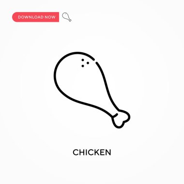 Basit Tavuk vektör simgesi. Web sitesi veya mobil uygulama için modern, basit düz vektör çizimi