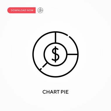 Grafik turtası basit vektör simgesi. Web sitesi veya mobil uygulama için modern, basit düz vektör çizimi