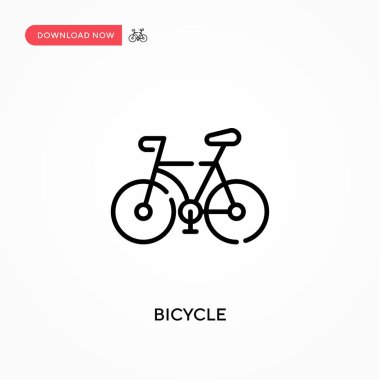 Basit bisiklet vektör simgesi. Web sitesi veya mobil uygulama için modern, basit düz vektör çizimi