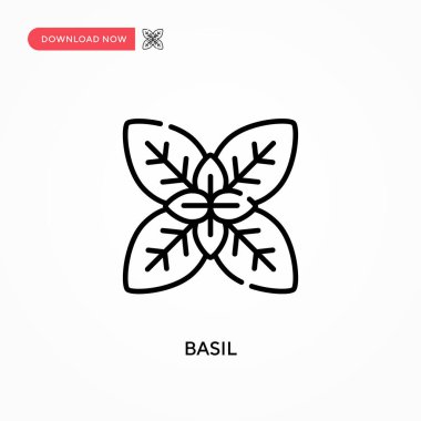 Basil Basit vektör simgesi. Web sitesi veya mobil uygulama için modern, basit düz vektör çizimi