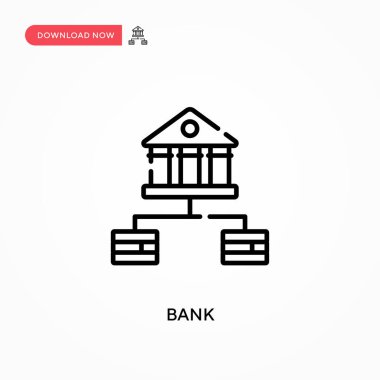 Basit vektör simgesi bankası. Web sitesi veya mobil uygulama için modern, basit düz vektör çizimi