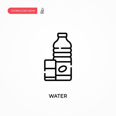 Su basit vektör simgesi. Web sitesi veya mobil uygulama için modern, basit düz vektör çizimi