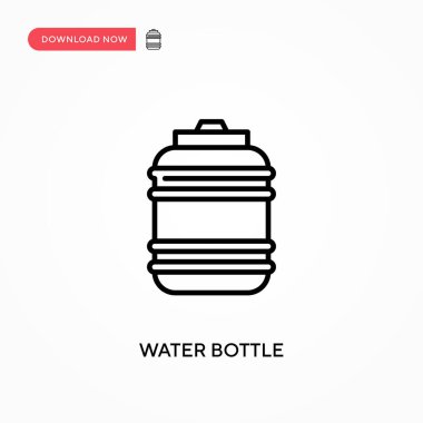 Su şişesi basit vektör simgesi. Web sitesi veya mobil uygulama için modern, basit düz vektör çizimi