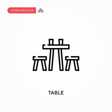 Tablo Basit vektör simgesi. Web sitesi veya mobil uygulama için modern, basit düz vektör çizimi