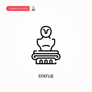 Basit vektör simgesi heykeli. Web sitesi veya mobil uygulama için modern, basit düz vektör çizimi