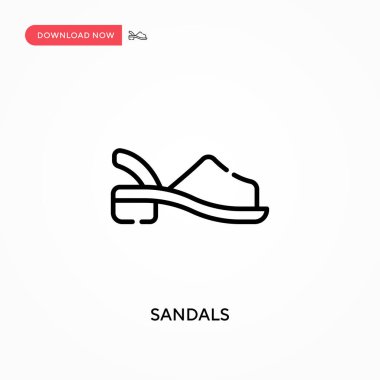 Sandals Basit vektör simgesi. Web sitesi veya mobil uygulama için modern, basit düz vektör çizimi