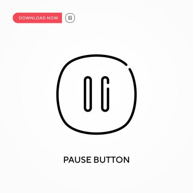 Basit vektör simgesini durdur. Web sitesi veya mobil uygulama için modern, basit düz vektör çizimi