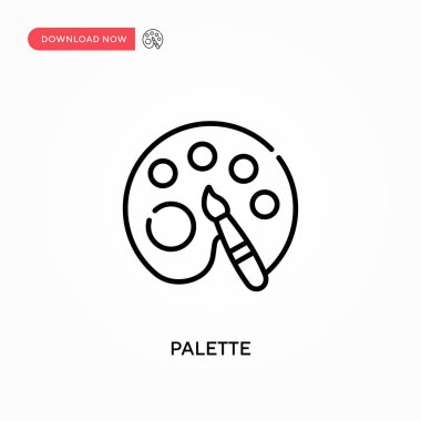 Palet Basit vektör simgesi. Web sitesi veya mobil uygulama için modern, basit düz vektör çizimi