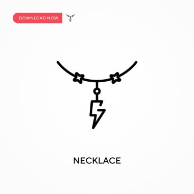 Kolye basit vektör simgesi. Web sitesi veya mobil uygulama için modern, basit düz vektör çizimi