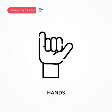 Eller basit vektör simgesi. Web sitesi veya mobil uygulama için modern, basit düz vektör çizimi