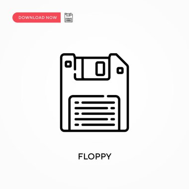 Disket Basit vektör simgesi. Web sitesi veya mobil uygulama için modern, basit düz vektör çizimi