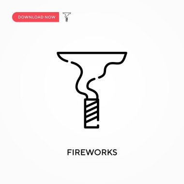 Havai fişekler basit vektör simgesi. Web sitesi veya mobil uygulama için modern, basit düz vektör çizimi