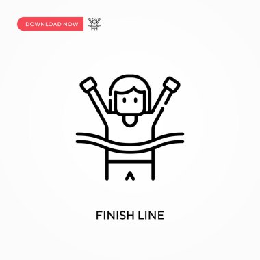 Bitiş çizgisi Basit vektör simgesi. Web sitesi veya mobil uygulama için modern, basit düz vektör çizimi