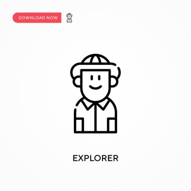 Explorer Basit vektör simgesi. Web sitesi veya mobil uygulama için modern, basit düz vektör çizimi