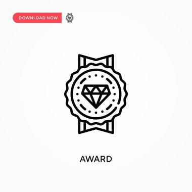 Ödül basit vektör simgesi. Web sitesi veya mobil uygulama için modern, basit düz vektör çizimi