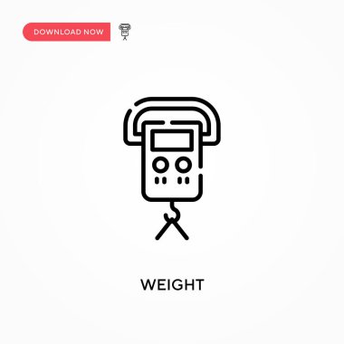 Ağırlık Basit vektör simgesi. Web sitesi veya mobil uygulama için modern, basit düz vektör çizimi