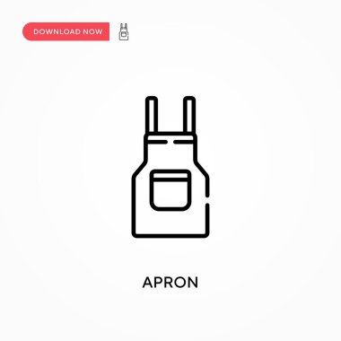 Önlük Basit vektör simgesi. Web sitesi veya mobil uygulama için modern, basit düz vektör çizimi